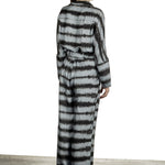 813 Ottotredici Damen Overall mit Print aus Seide mehrfarbig