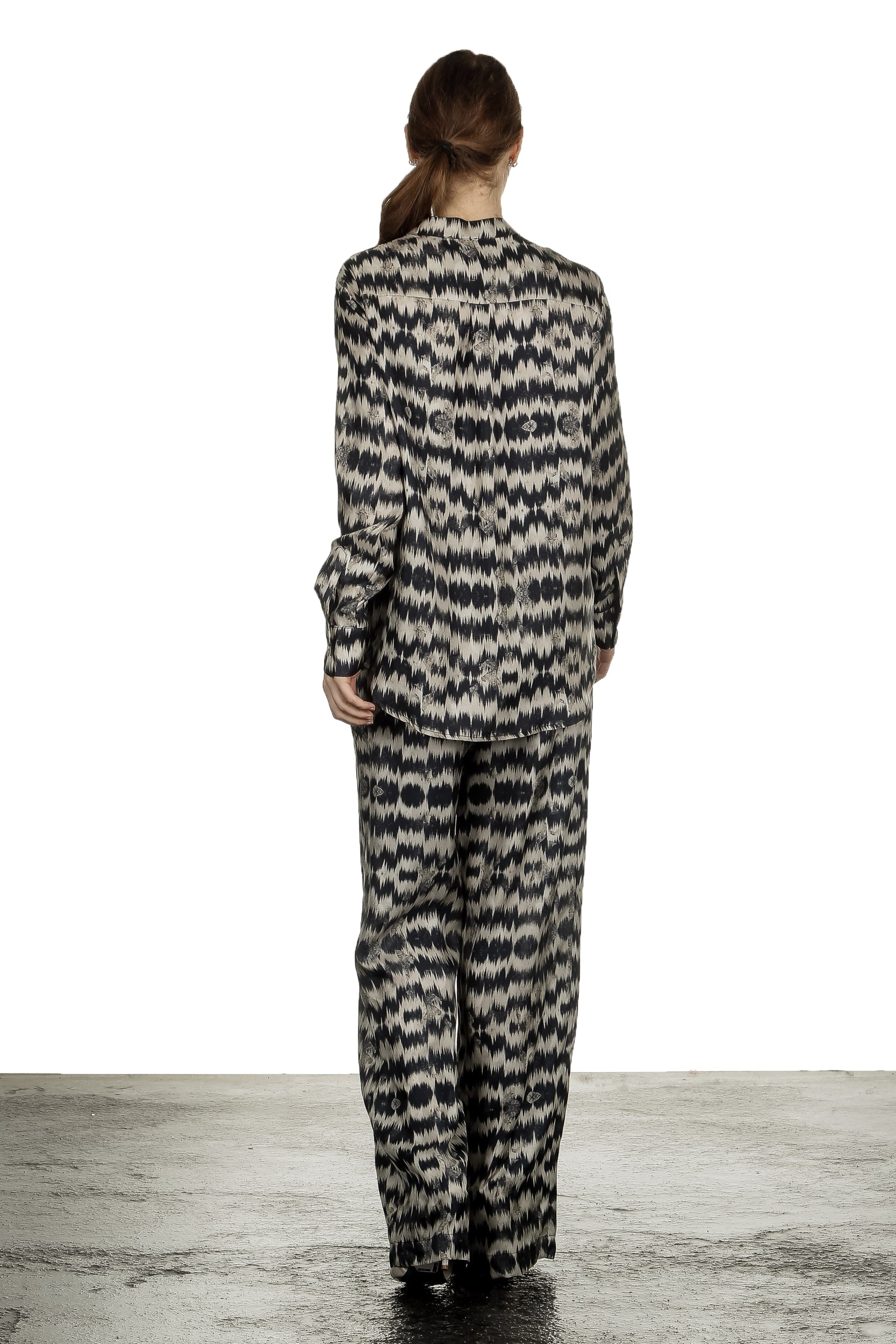 813 Ottotredici Damen Hosenrock mit Print aus Seide mehrfarbig