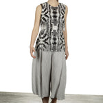 Pleats Please Issey Miyake Damen  Plissee Weite 7/8 Taillenhose grau