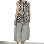 Pleats Please Issey Miyake Damen  Plissee Weite 7/8 Taillenhose grau