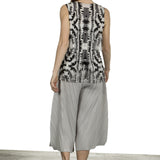 Pleats Please Issey Miyake Damen  Plissee Weite 7/8 Taillenhose grau