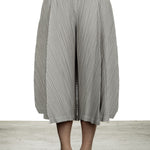 Pleats Please Issey Miyake Damen  Plissee Weite 7/8 Taillenhose grau