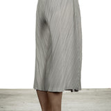Pleats Please Issey Miyake Damen  Plissee Weite 7/8 Taillenhose grau