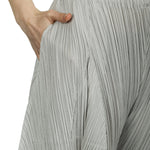 Pleats Please Issey Miyake Damen  Plissee Weite 7/8 Taillenhose grau