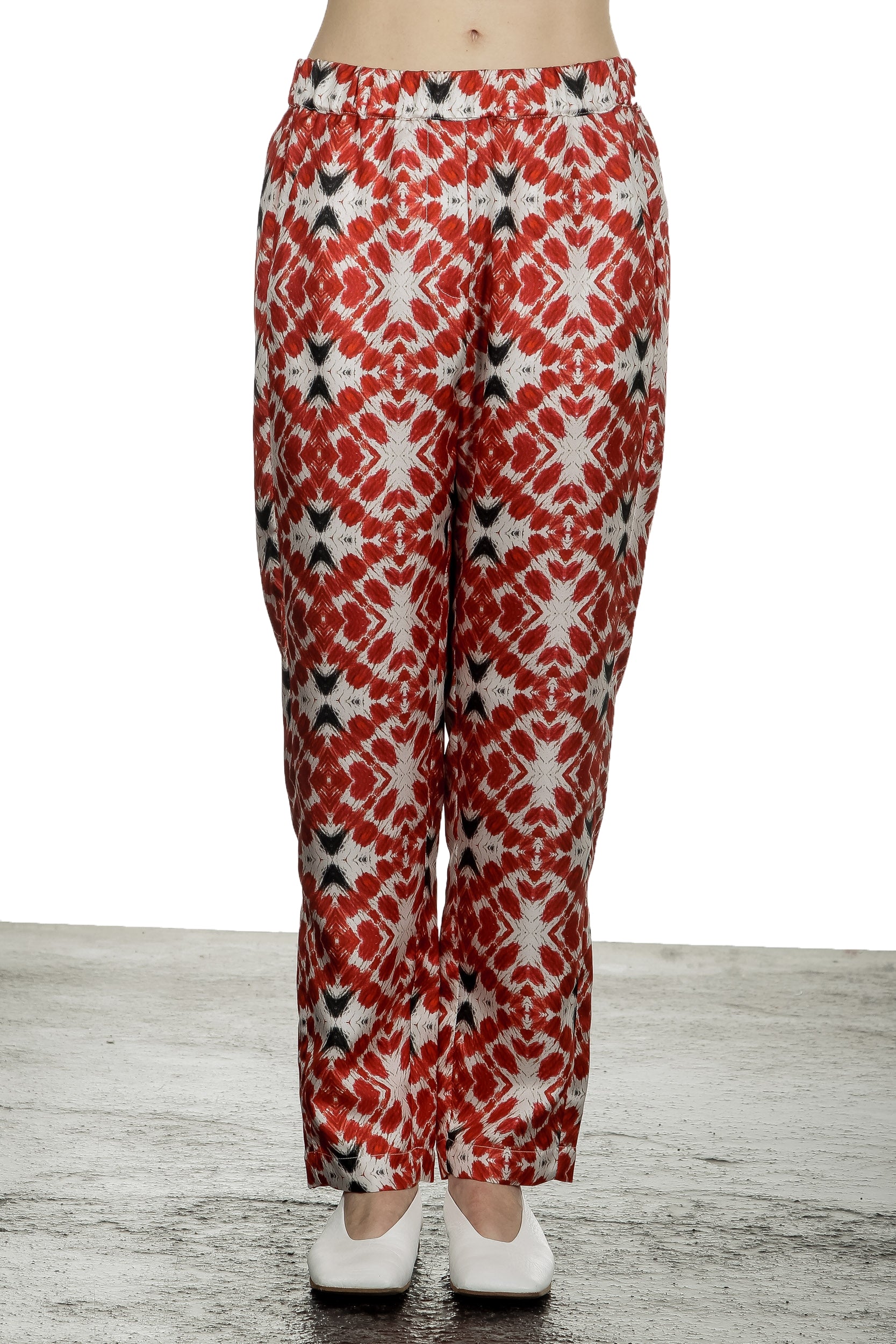 813 Ottotredici Damen Hosenrock mit Print aus Seide mehrfarbig