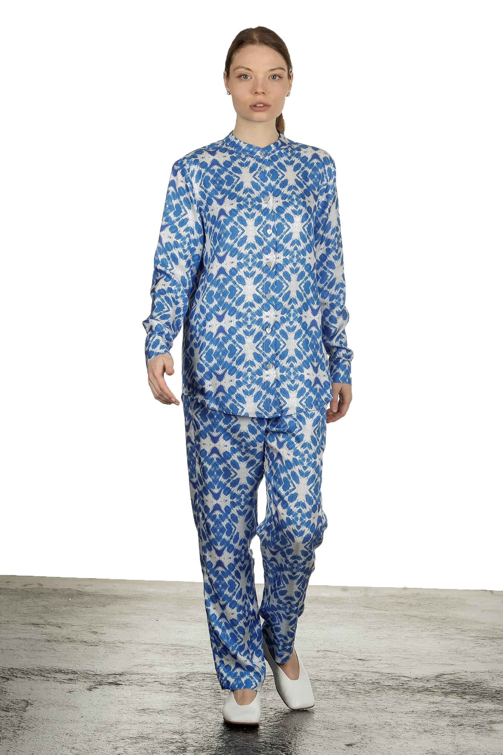 813 Ottotredici Damen Hosenrock mit Print aus Seide mehrfarbig