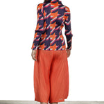 Pleats Please Issey Miyake Plissee Longsleeve Shirt mit Print