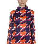 Pleats Please Issey Miyake Plissee Longsleeve Shirt mit Print