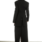 Paco Rabanne Damen Oversized Blazer mit Verzierter Brosche schwarz