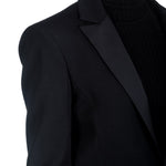 Paco Rabanne Damen Oversized Blazer mit Verzierter Brosche schwarz