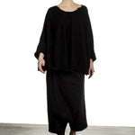 Rundholz Damen Cropped Strickpullover in Ballonform schwarz