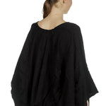 Rundholz Damen Cropped Strickpullover in Ballonform schwarz