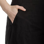 Rundholz Damen Sarouel Hose mit hohem Bund schwarz