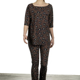 Schella Kann 2 Damen Hose mit Print mehrfarbig