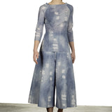 Schella Kann 2 Damen Culotte Hose in Jeans-Print mehrfarbig
