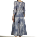 Schella Kann 2 Damen Culotte Hose in Jeans-Print mehrfarbig
