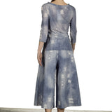 Schella Kann 2 Damen Culotte Hose in Jeans-Print mehrfarbig