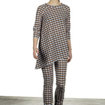 Schella Kann 2 Damen Asymmetrisches Langarmshirt mit Print mehrfarbig
