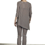 Schella Kann 2 Damen Asymmetrisches Langarmshirt mit Print mehrfarbig