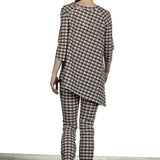 Schella Kann 2 Damen Asymmetrisches Langarmshirt mit Print mehrfarbig