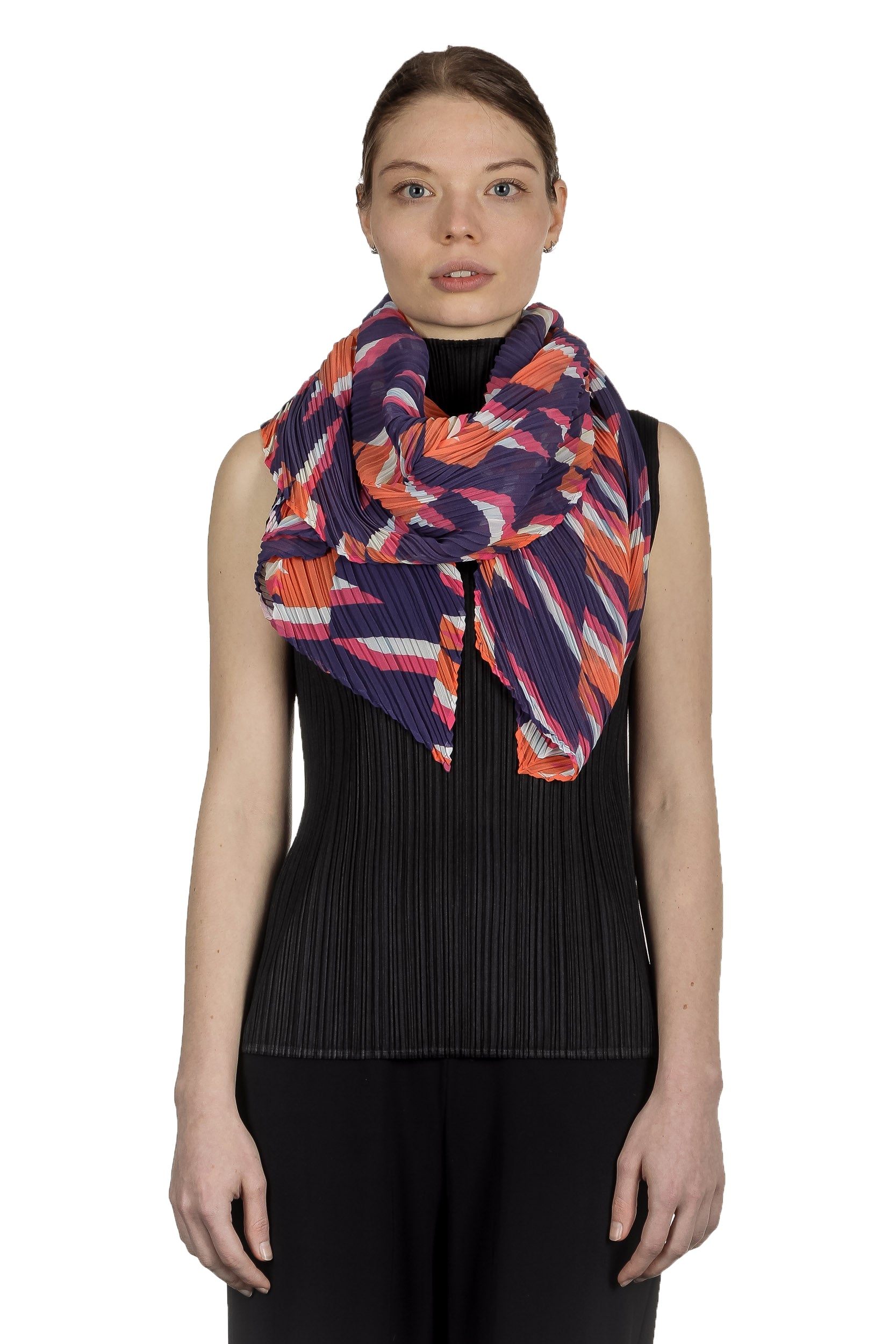 ISSEY MIYAKE PLEATS PLEASE Schal mit grafischem Print mehrfarbig