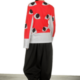 Comme Des Garçons Damen Langarmshirt mit Eye-Print mehrfarbig