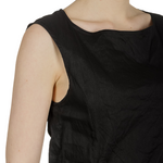 Rundholz Damen Kleid in Midi-Länge schwarz