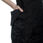 Rundholz Damen Kleid in Midi-Länge schwarz