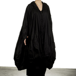 Rundholz Dip Damen Oversized Regencape schwarz