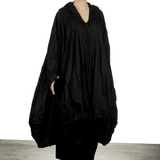 Rundholz Dip Damen Oversized Regencape schwarz