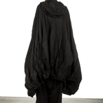 Rundholz Dip Damen Oversized Regencape schwarz