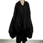 Rundholz Dip Damen Oversized Regencape schwarz