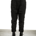 Rundholz Dip Damen 7/8 Sarouelhose mit hohem Bund schwarz