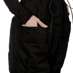 Rundholz Dip Damen 7/8 Sarouelhose mit hohem Bund schwarz