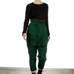 Rundholz Dip Damen 7/8 Sarouelhose mit hohem Bund grün