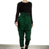 Rundholz Dip Damen 7/8 Sarouelhose mit hohem Bund grün