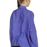 Apuntob Damen Hemdbluse in A-Linie blau