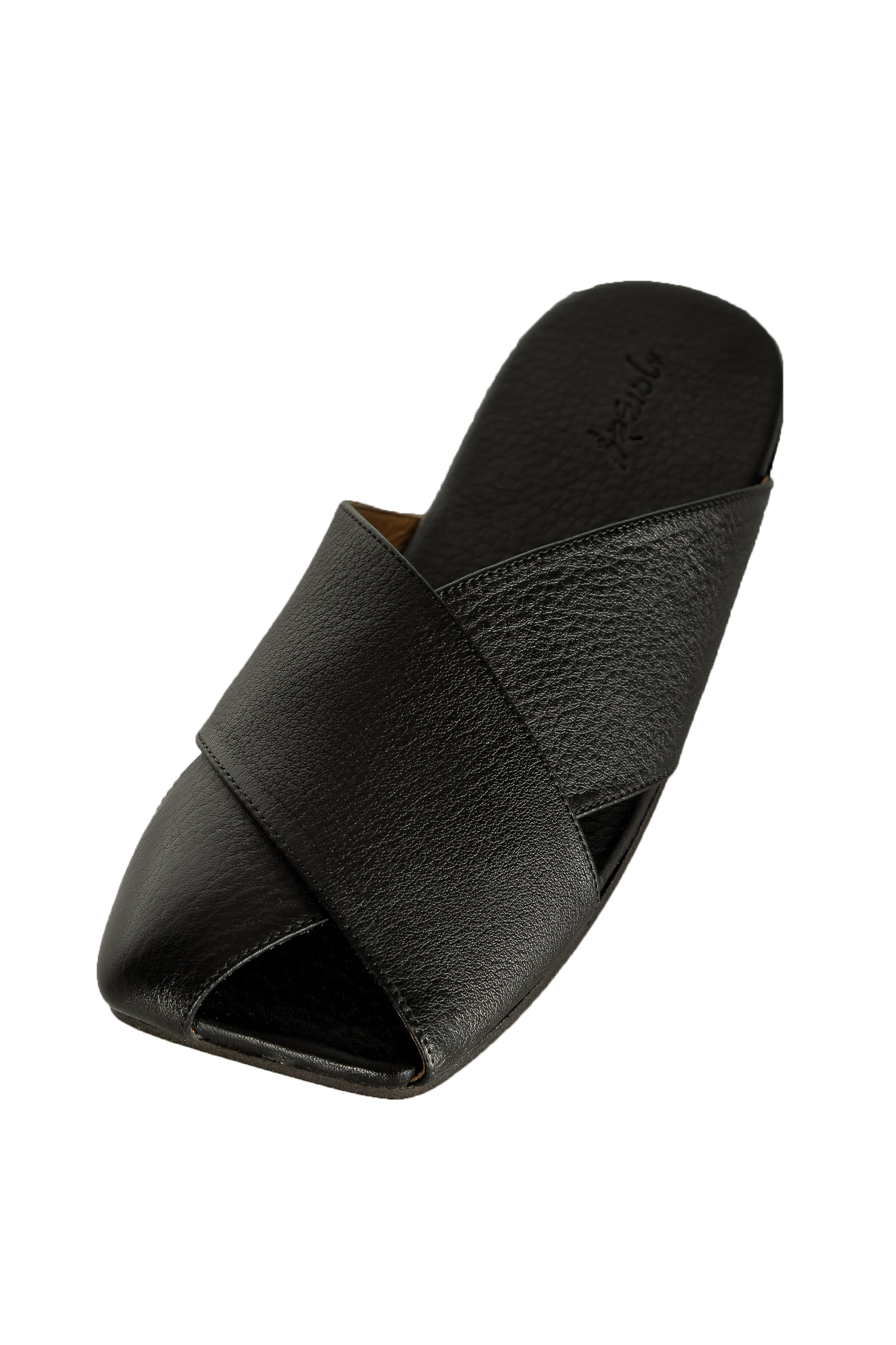 Marsèll Damen Leder Slipper mit Riemen schwarz