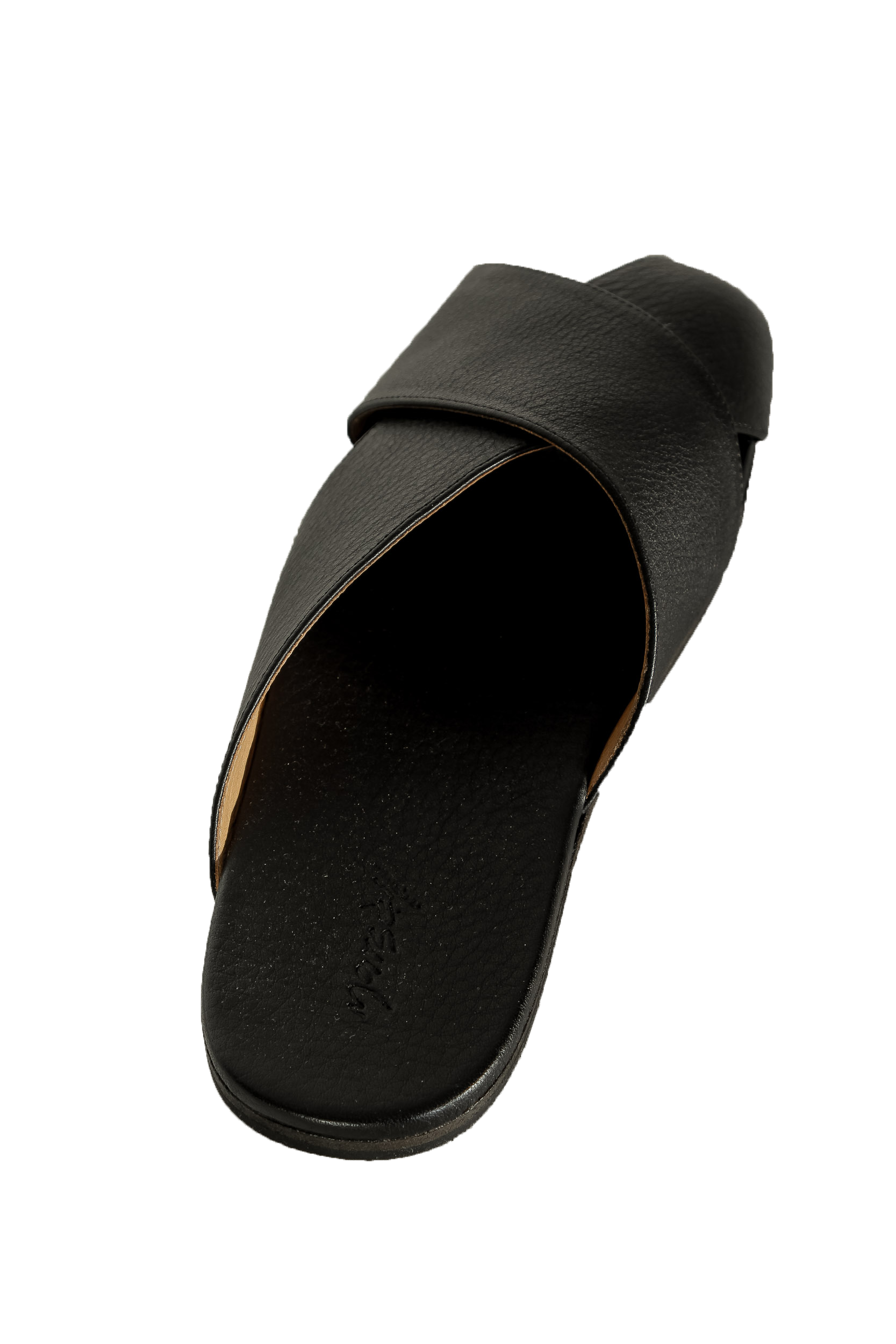 Marsèll Damen Leder Slipper mit Riemen schwarz