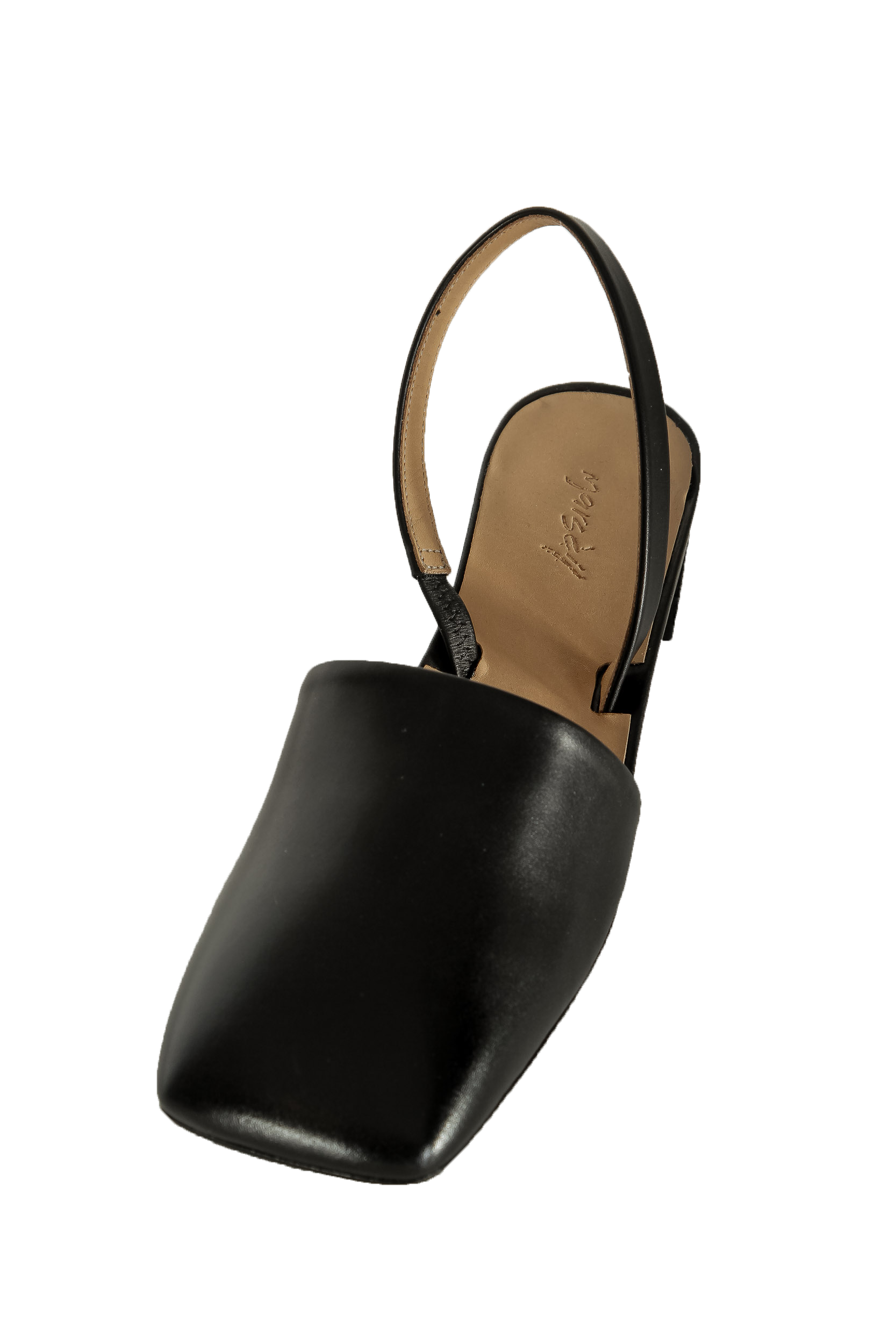 Marsèll Damen Slingback-Sandalen aus Leder schwarz