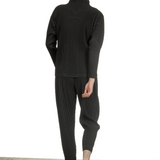 Homme Plissé Issey Miyake Herren Hose schwarz