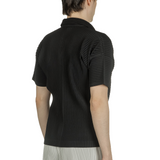 Homme Plissé Issey Miyake Herren Poloshirt schwarz