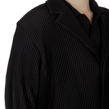 Homme Plissé Issey Miyake Herren Mantel schwarz