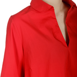 Katharina Hovman Damen Kleid in A-Linie mit Umlegekragen rot
