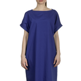 Katharina Hovman Damen Kleid mit kurzen Ämeln blau