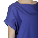Katharina Hovman Damen Kleid mit kurzen Ämeln blau