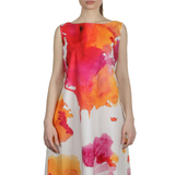 Katharina Hovman Damen A-Linien Kleid mit Print mehrfarbig