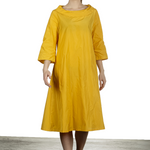 Katharina Hovman Damen Kleid in A-Linie gelb