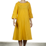 Katharina Hovman Damen Kleid in A-Linie gelb