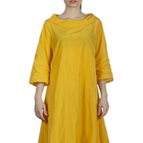 Katharina Hovman Damen Kleid in A-Linie gelb